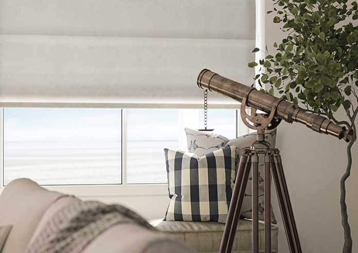 Florence Faux Suede, Grey Mist - Twist&Fit Roman Blind - Image 5